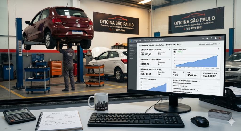 Como aumentar a conversão do Google Ads para Oficina Mecânica